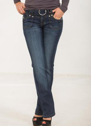 Ликвидация с возвратом! голландские темно-синие узкие потертые стрейчевые джинсы с поясом3 фото