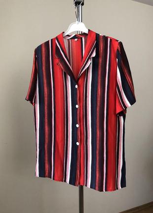 Блузка-рубашка полоска винтаж  90-е4 фото