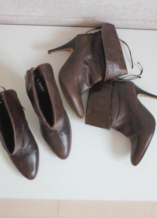 Кожаные ботильоны с манжетом, ботинки, бренд george1 фото