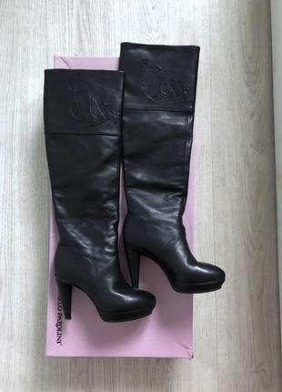 Чорні шкіряні чоботи carlo pazolini 💯шкіра,високі!