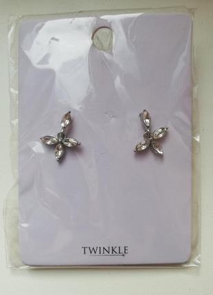 Серьги twinkle цветочки2 фото