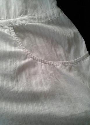Белоснежная коттоновая блузка с напуском george6 фото