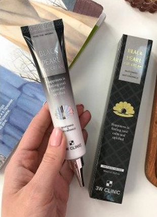 Крем для кожи вокруг глаз с экстрактом чёрного жемчуга 3w clinic black pearl eye cream5 фото