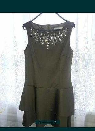 Сукня сіре з камінням сукня на новий рік