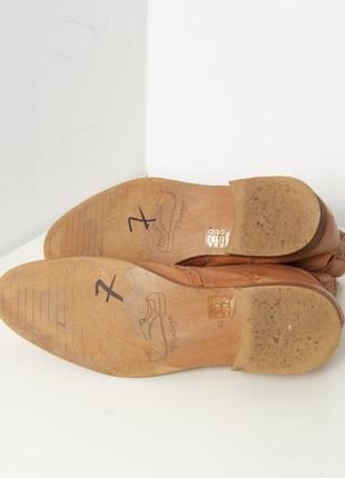 Коричневые кожаные ботинки броги zign5 фото