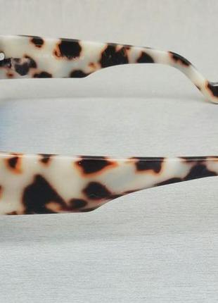 Очки в стиле celine стильные женские солнцезащитные очки синие с леопардовыми дужками3 фото