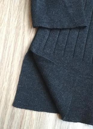 Les copains люксовый шерстяной свитер в рубчик с воротником4 фото