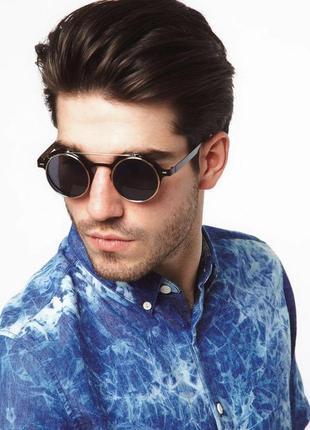 Очки мужские со сменными линзами солнцезащитные имиджевые
