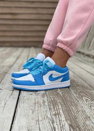 Жіночі кросівки nike air jordan 1 blue white 36-37-38-39