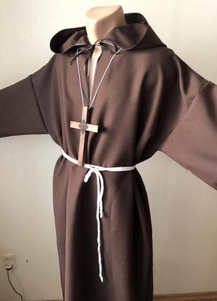 Монах палач хэллоуин карнавал коричневый плащ-туника