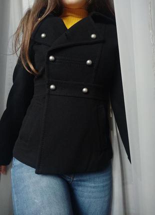 Укороченное двубортное пальто, курточка1 фото