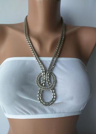 Оригинальное колье, красивое плетение цепочки