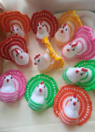 Пасхальные курочки. пасхальное украшение. декор яиц на пасху2 фото