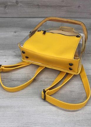 Стильний силіконовый жовтий рюкзак (бонни)2 фото