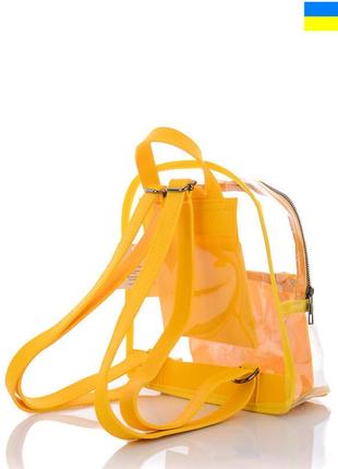 Стильний силіконовый жовтий рюкзак (бонни)5 фото
