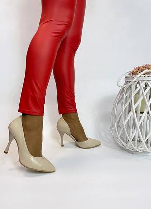 Шкіряні туфлі човники шпилька шкіряні туфлі10 фото