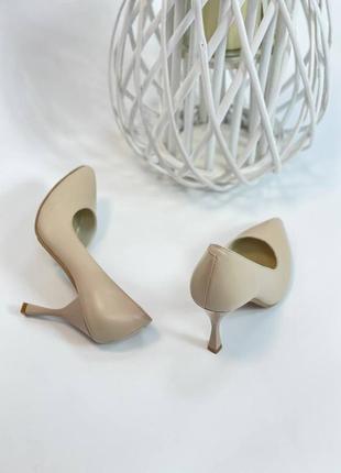 Шкіряні туфлі човники шпилька шкіряні туфлі2 фото