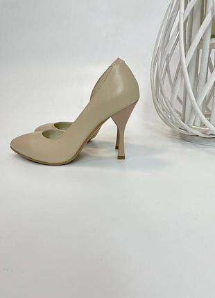 Шкіряні туфлі човники шпилька шкіряні туфлі6 фото
