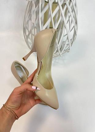 Шкіряні туфлі човники шпилька шкіряні туфлі4 фото