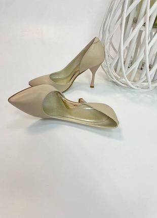 Шкіряні туфлі човники шпилька шкіряні туфлі3 фото