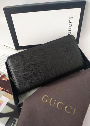 Кошелек кожаный в стиле gucci💣унисекс