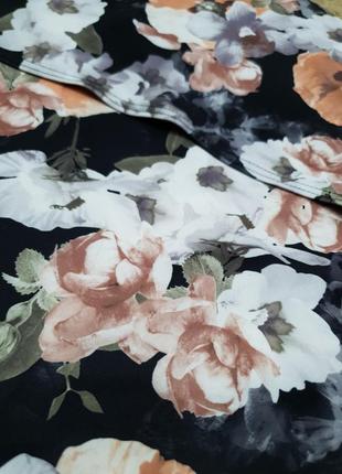 Сукня в квіти квітковий принт під неопрен міді8 фото