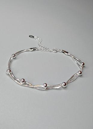 Браслет "drops" серебро 925 проби