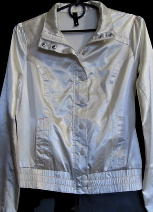H&amp;m куртка бомбер вітровка атласна на підкладці р. xs/s3 фото