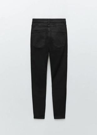 Черные джинсы с высокой посадкой zara woman, 34р, оригинал5 фото