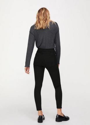 Черные джинсы с высокой посадкой zara woman, 34р, оригинал2 фото