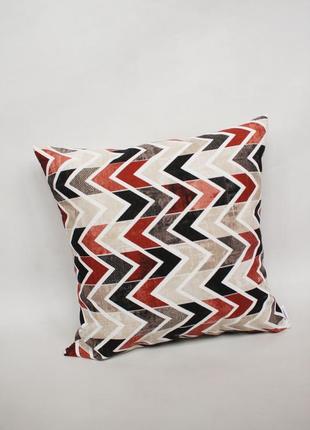 Декоративная подушка - геометрия, декоративна подушка київ, подушка бордовая киев
