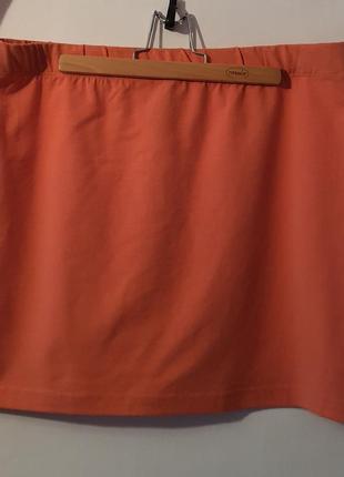 Персиковая трикотажная юбка crazy world4 фото