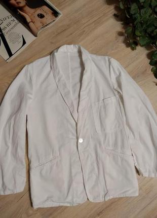 Свободный прямой белый пиджак жакет кардиган2 фото
