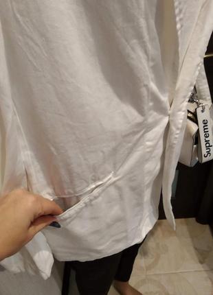 Свободный прямой белый пиджак жакет кардиган9 фото