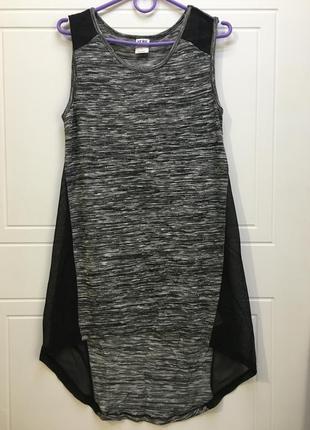 Розкішна сукня туніка з шифоновими вставками1 фото