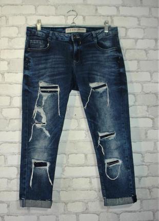 Джинсы с дырками-укороченные "denim co" 50 р  pakistan