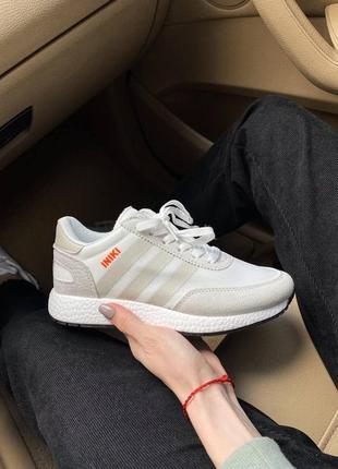 Кроссовки женские adidas iniki grey серые (адидас иники, кросівки)