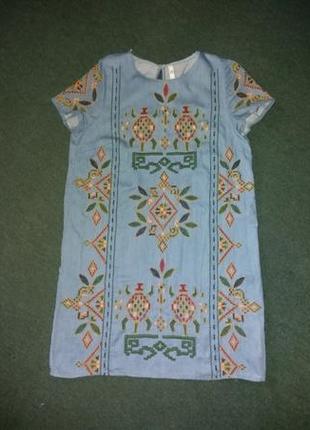 Zara джинсовый сарафан 24 р xs