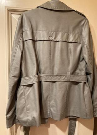 Куртка из экокожи в стиле сафари/милитари2 фото