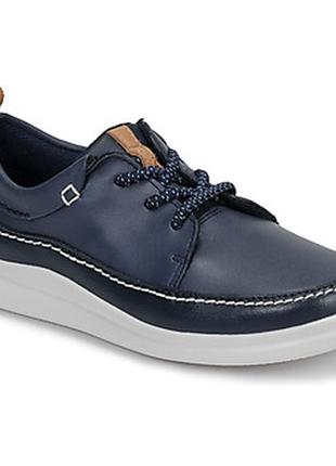 Шкіряні туфлі clarks cloud blaze k blue
