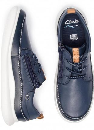 Шкіряні туфлі clarks cloud blaze k blue4 фото