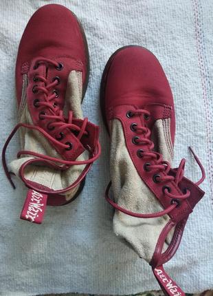 Ботинки 40 р. (25,5 см по стельке) dr. martens кожа бордовые3 фото