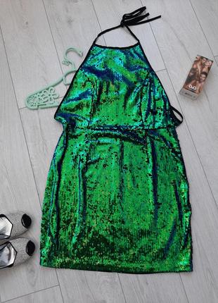 Сукня, плаття з пайєтками та відкритою спиною, р 401 фото