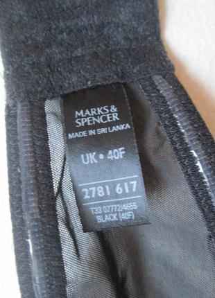 Шикарний чорний мереживний бюстгальтер батал 40f marks & spencer9 фото