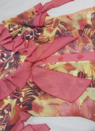 Легкий літній костюм зі спідницею / натуральний шовк2 фото