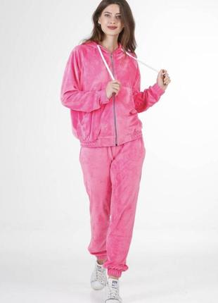Спортивный костюм велюр на замке