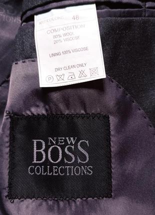 Костюм брючний hugo boss 48 розмір шерсть сірий піджак та брюки2 фото