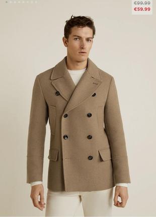Чоловіче пальто mango(29%wool)1 фото