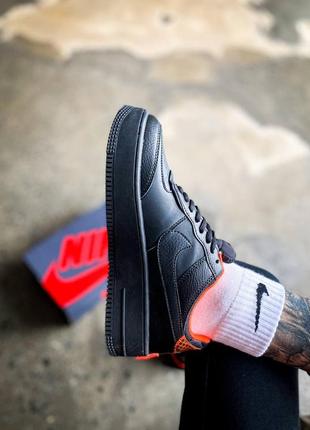 Мужские кроссовки nike air force 1 black/orange