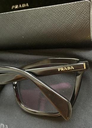 Очки prada vpr17p black limited кошачий глаз5 фото